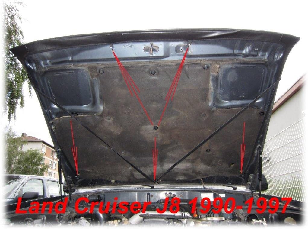 Hood Bra Front End Nose Mask Compatible with Toyota Land Cruiser J8 J80 1990-1997 Bonnet Bra STONEGUARD Protector Tuning