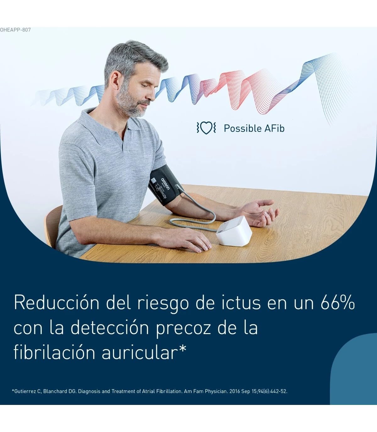 OMRON M3 Comfort AFib Tensiómetro automático de brazo con detección de fibrilación auricular IntelliWrap
