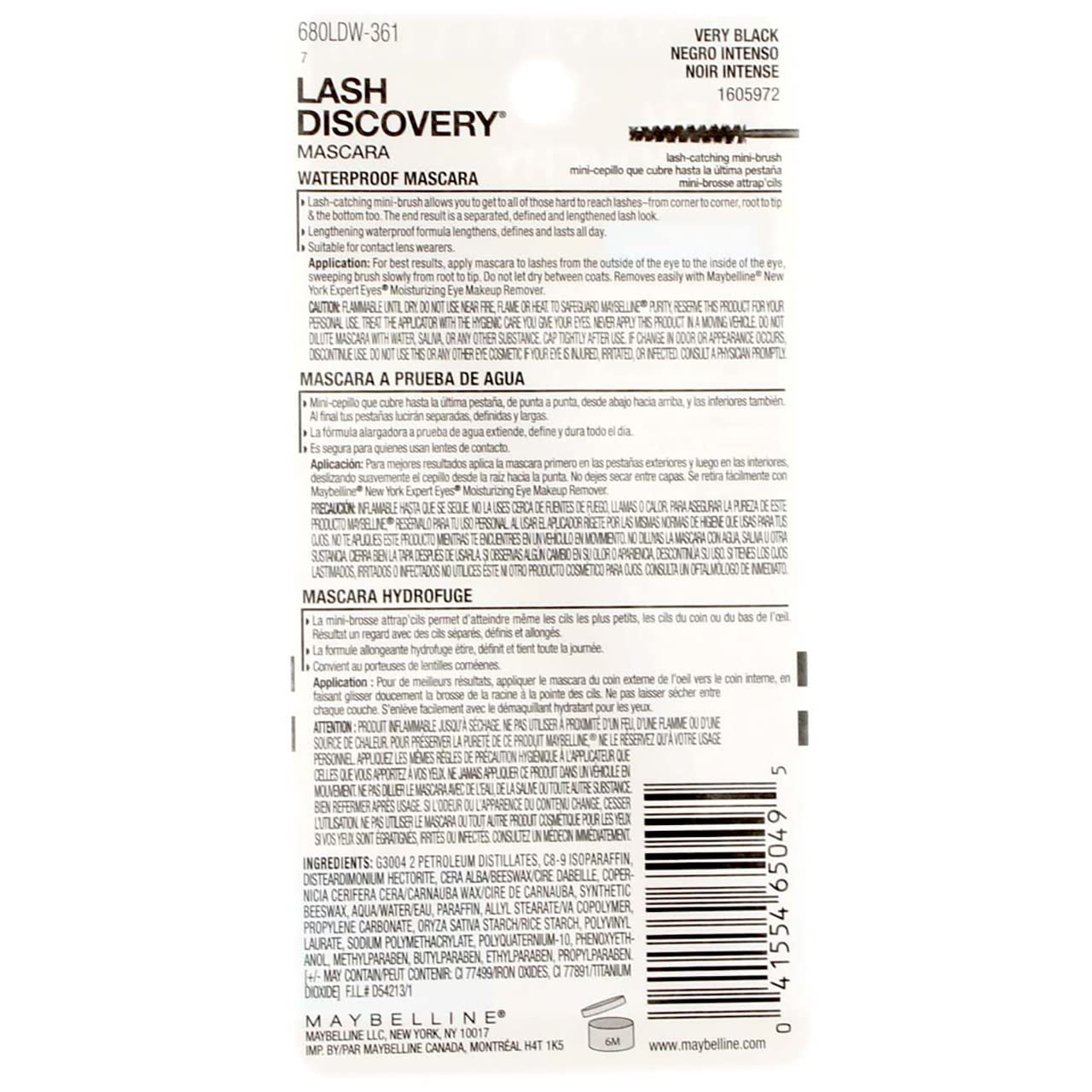 Maybelline Lash Discovery Waterproof Mini Brush Mascara - Very Black - 2 Pack