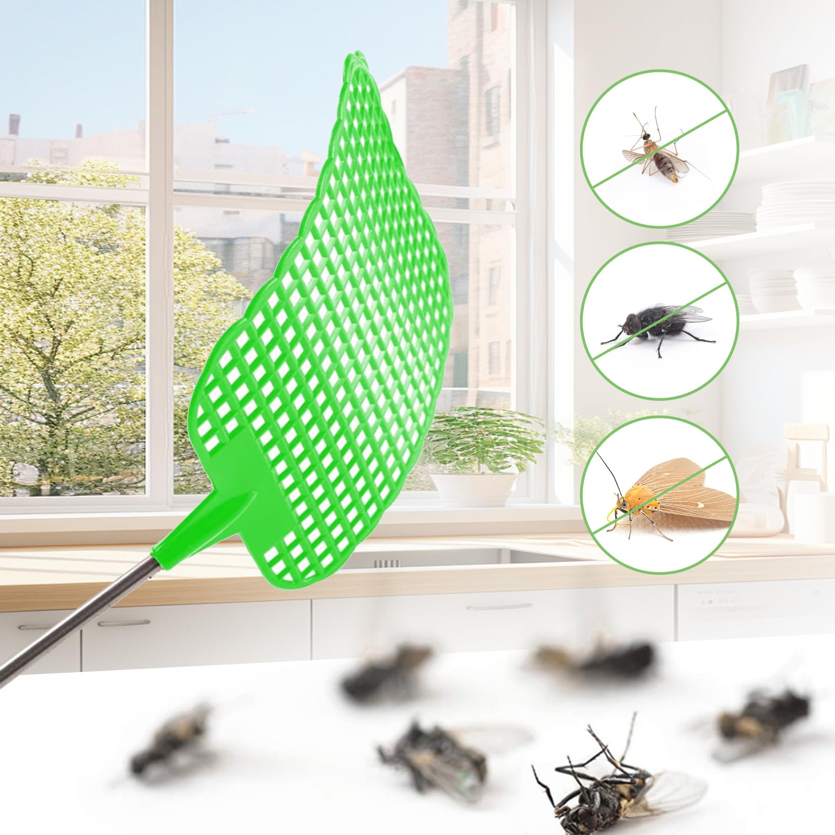 6 Sztuk Kolorowa Packa Na Muchy Rozciągliwa Plastikowa Packa Na Muchy Na Muchy Komary i Owady