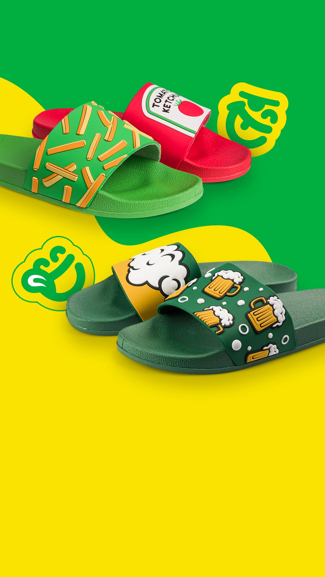 Dedoles Ciabatte & Pantofole Donna Uomo & Bambini Sandali per Spiaggia e Piscina con tanti Design Patatine Fiori Volpe Lama Nuvole Ketchup Regalo