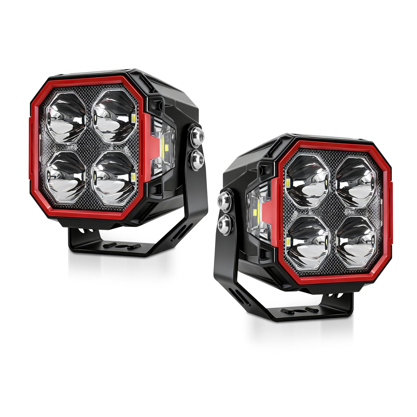 Generic 3-calowe światła Terenowe LED RGB 30000 Lm Ultra Jasne światła Przeciwmgielne 6000 K Spot Beam Flood z 4 Wymiennymi Osłonami do Ciężarówki SUV ATV