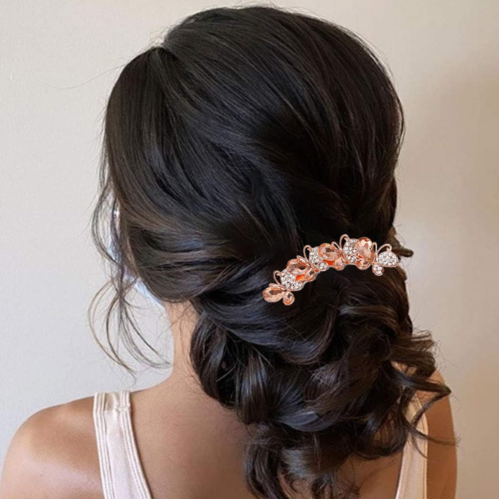 3 Pezzi Strass Pettine Cristallo - Farfalle e Fiori per Capelli da Sposa - Accessorio con Strass per Donne e Ragazze