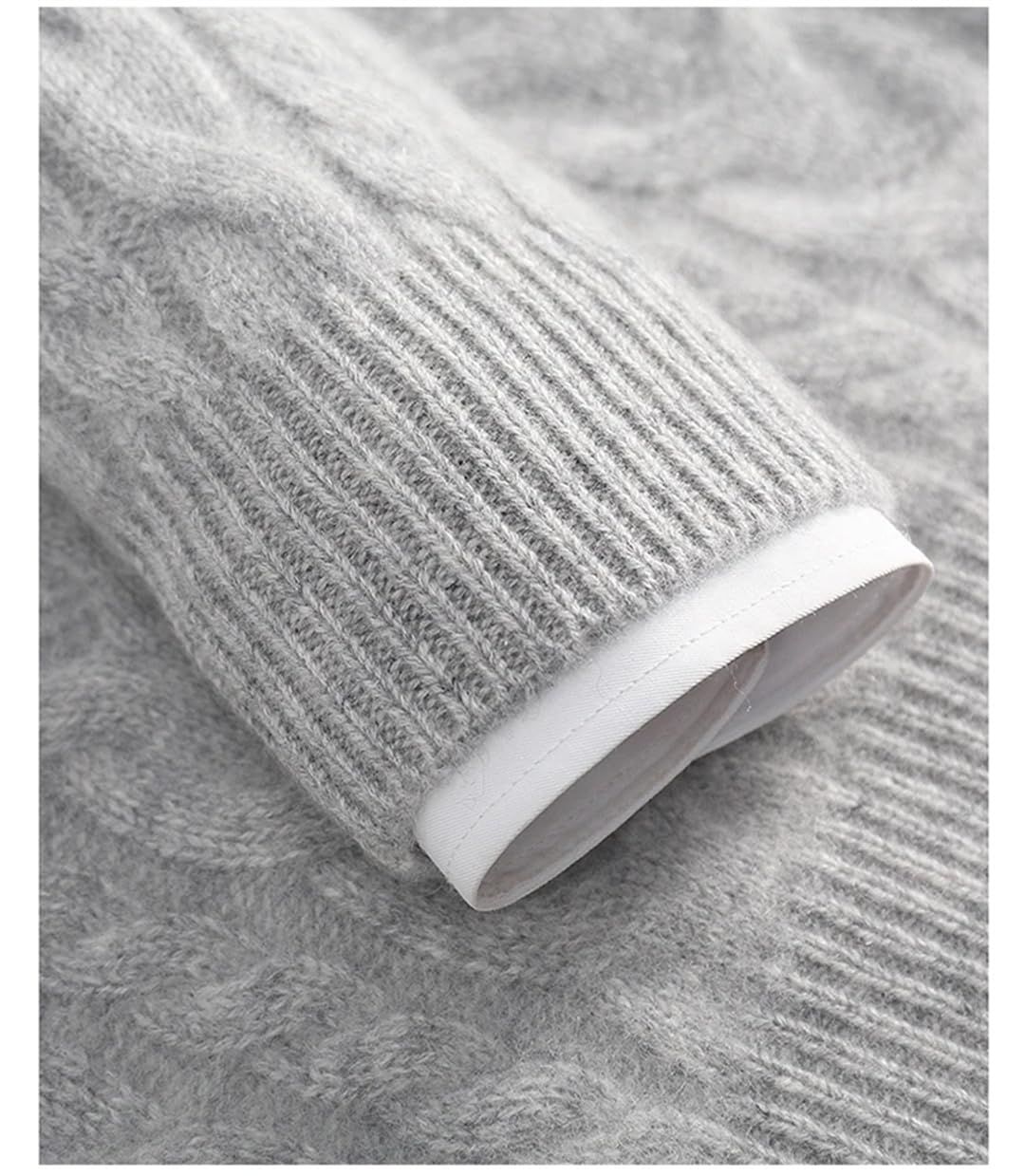 Męski sweter z kaszmiru z kozim grubym okrągłym dekoltem sweter z długim rękawem koszula w średnim wieku luźny sweter z dzianiny