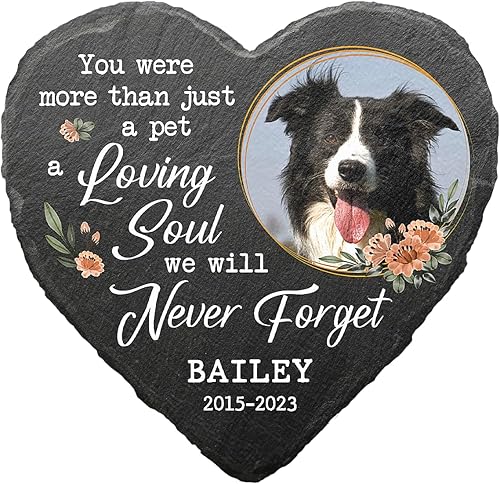 Miniatura 21 de Pawfect House Piedra conmemorativa para perros, Piedra conmemorativa personalizada para mascotas con foto, Regalos conmemorativos para mascotas