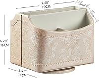 Vista 2 de PUSU - Soporte organizador de piel sintética giratorio en 360 grados para control remoto de TV, suministros de escritorio, suministros de oficina