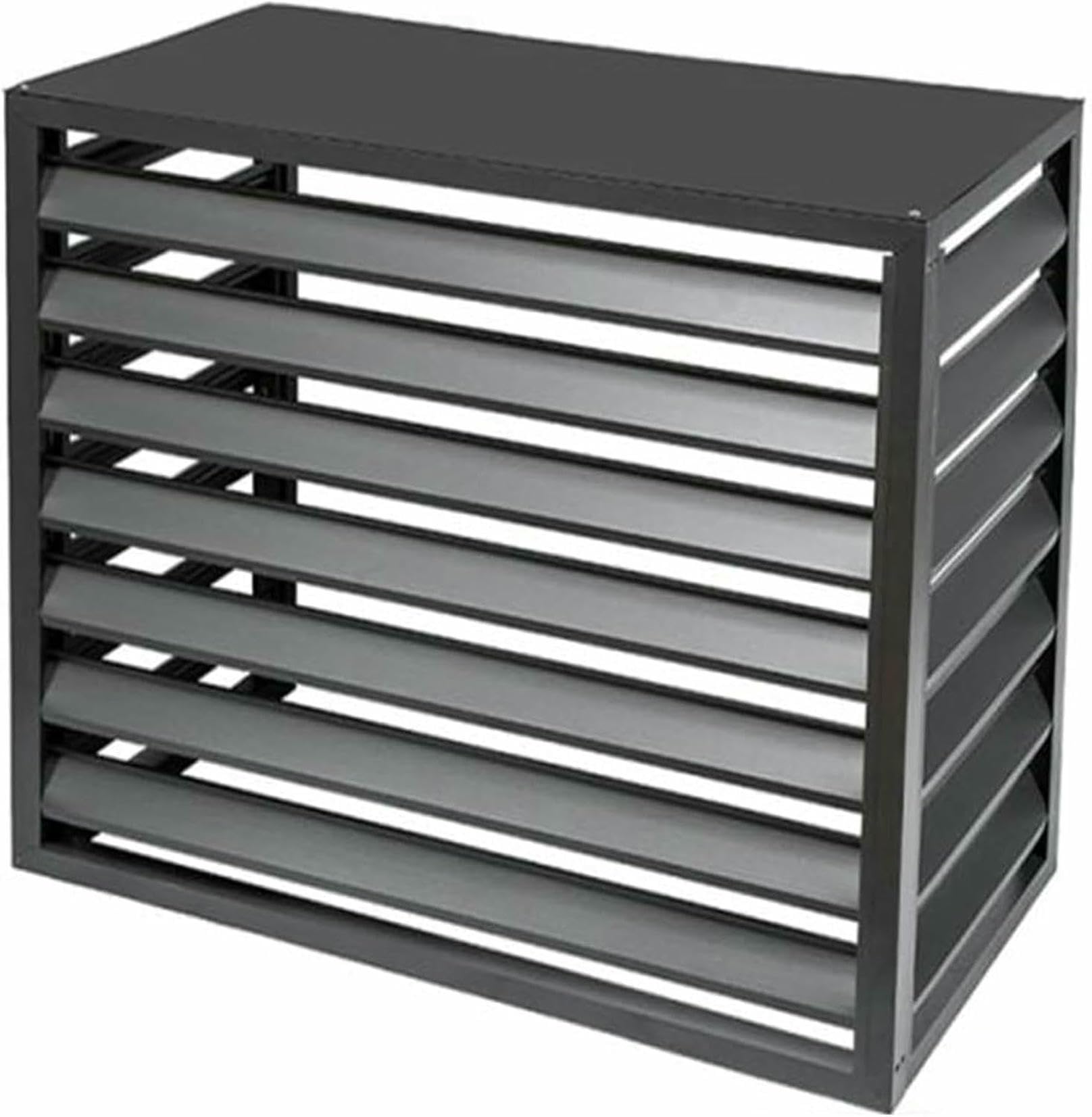 Protección para aire acondicionado al aire libre con estante de aluminio