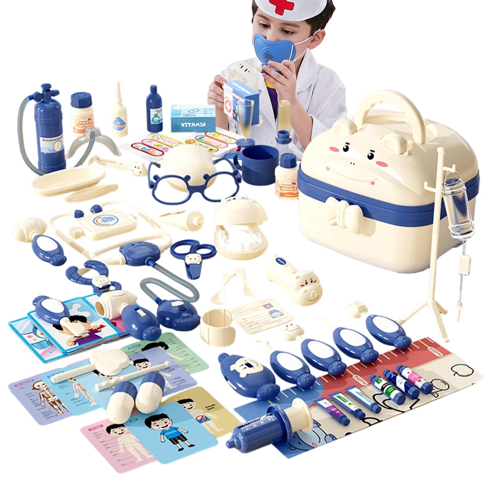 Kit da dottore fai da te - Design con guscio, giocattolo medico per | bambini | Set da di ruolo per bambini, , giochi di , multifunzione con illuminazione e suono - Ideale