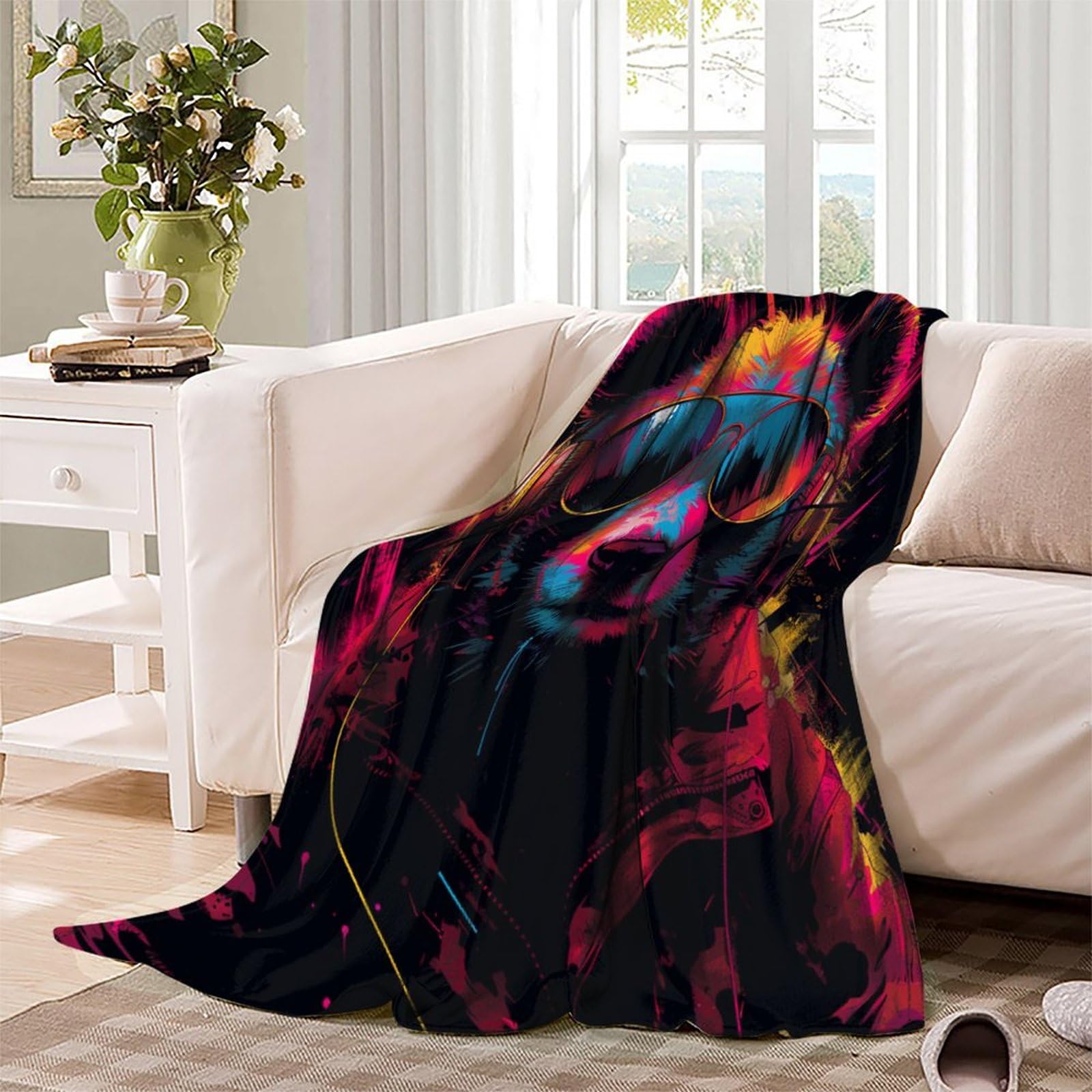 Coperta morbida in pile di flanella, con panda, regalo di compleanno per amici, famiglia, regalo di Natale per amici e partner, coperta natalizia per divano e letto, 180 x 200 cm