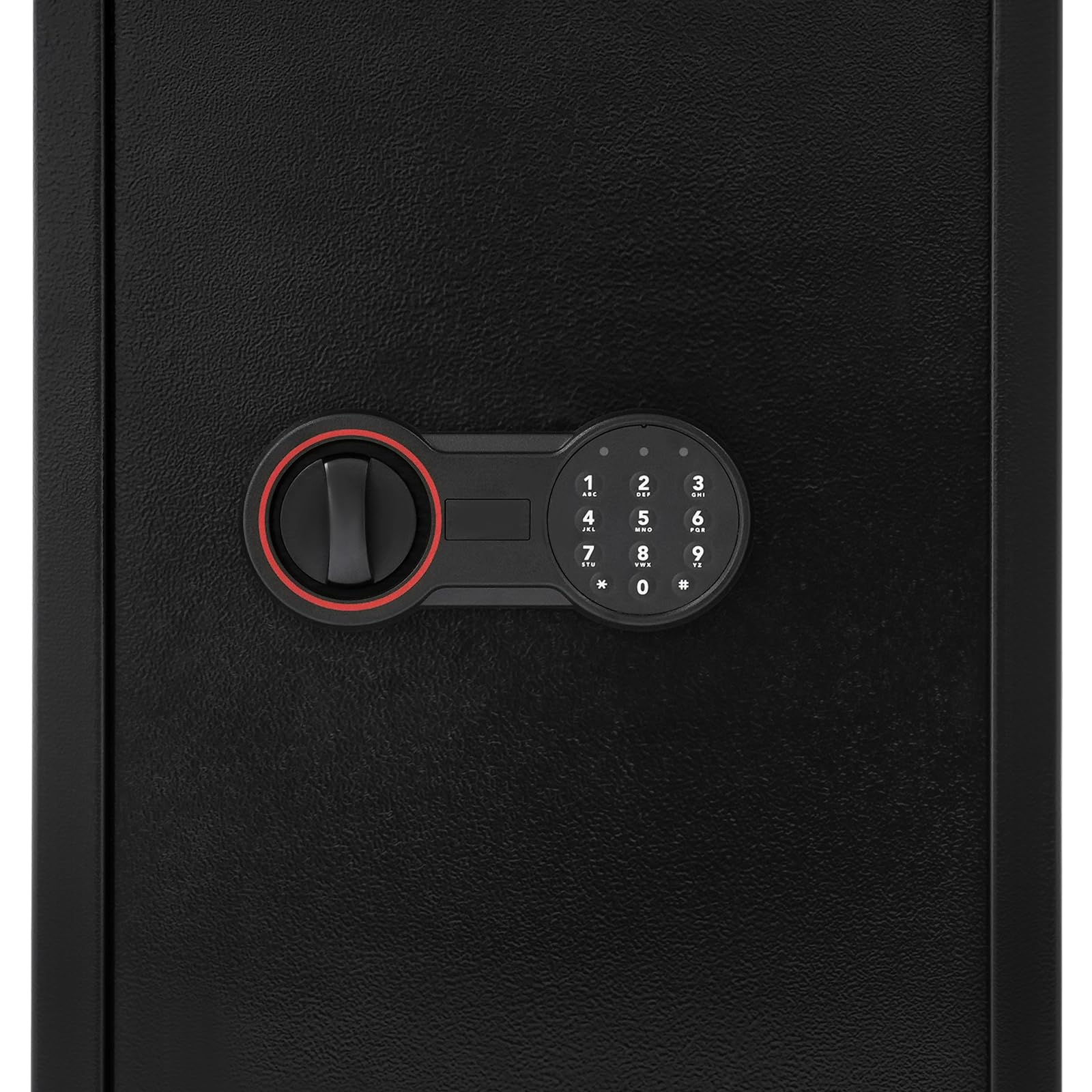 Caja fuerte electrónica de acero de alta seguridad con sistema de alarma, capacidad de 2 niveles y apertura de emergencia para llaves, para casa, oficina, joyas y documentos (35 x 31 x 50 cm, negro)
