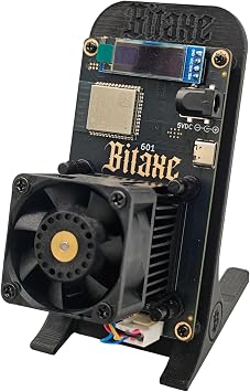 Black Stand BitAxe 601 Gamma BM1370 Asic Chip Upto 1.2Th/S Open-Source Design Bitcoin Solo Miner Lottery Miner with Power Supply Quiet Miner