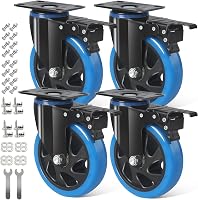 RRIUTO 125mm Forgókerék Fékes Görgő 800kg Teherbírás Bútor Szállítókerék 1