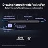 Lápiz ASUS ProArt (MPA01) - Tecnología WACOM EMR, ligero, sin batería, sensibilidad de presión de 4096 niveles, inclinación de 40 grados, borrador digital, tecla de acceso rápido, puntas de lápiz intercambiables 5