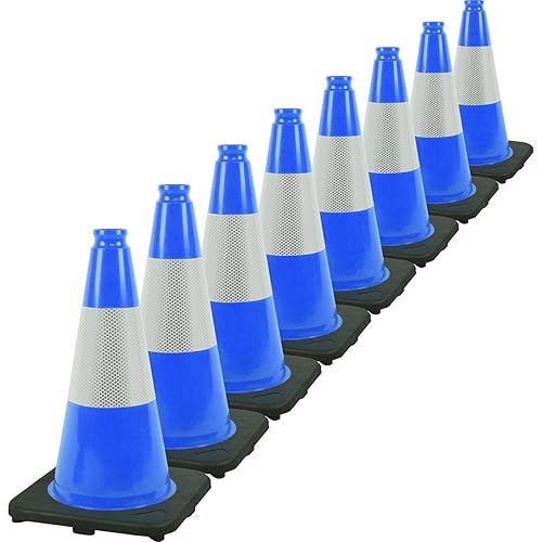 Miniatura 20 de Conos de Tráfico de PVC Naranja/Verde Fluorescente, Cono de Estacionamiento con Base Negra Pesada Estructuralmente Estable Resistente a la