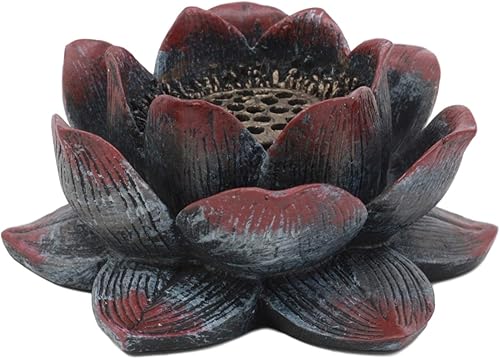 Miniatura 2 de Ebros Buddha Padma Lotus - Estatua para quemador de incienso de 4 pulgadas de diámetro, iluminación oriental, meditación, fragancia para el hogar,