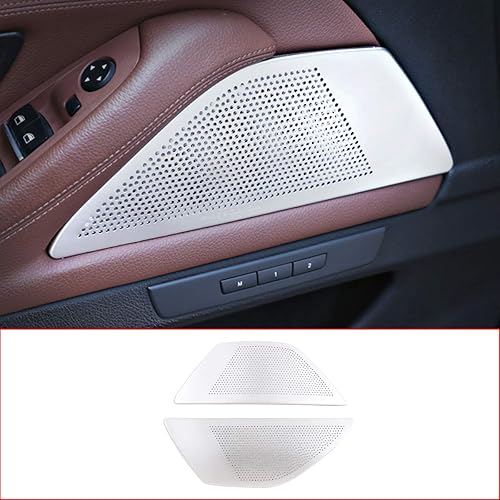 CHEYA Aleación de aluminio puerta de coche estéreo altavoz cubierta ajuste para BMW 5 serie F10 520 525li 528 2011-2017