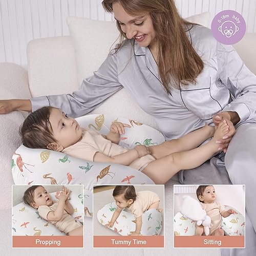 Miniatura 4 de Little Grape Land Almohada de lactancia, almohadas de lactancia materna para mamá, funda suave de pájaros con relleno transpirable, almohada de