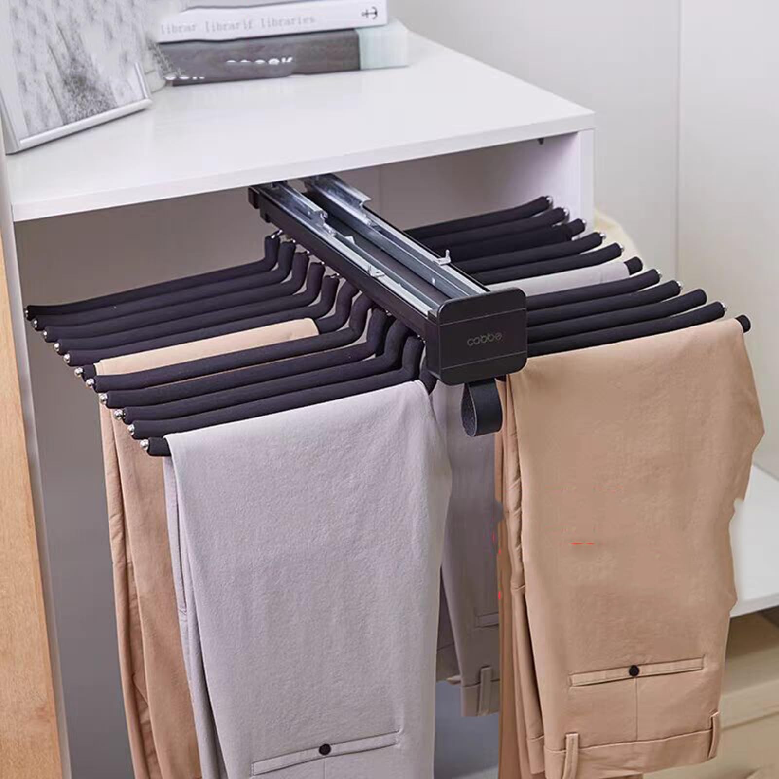 Tiche de placard d'extension extensible porte-pantalon coulissant LWX