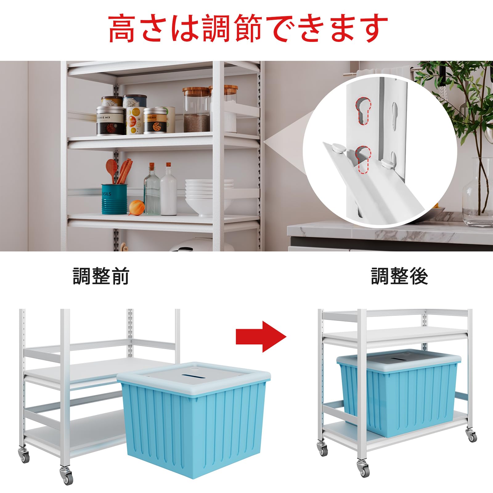 Amazon｜スチール ラック メタルラック 幅80×奥行40×高160cm 5段
