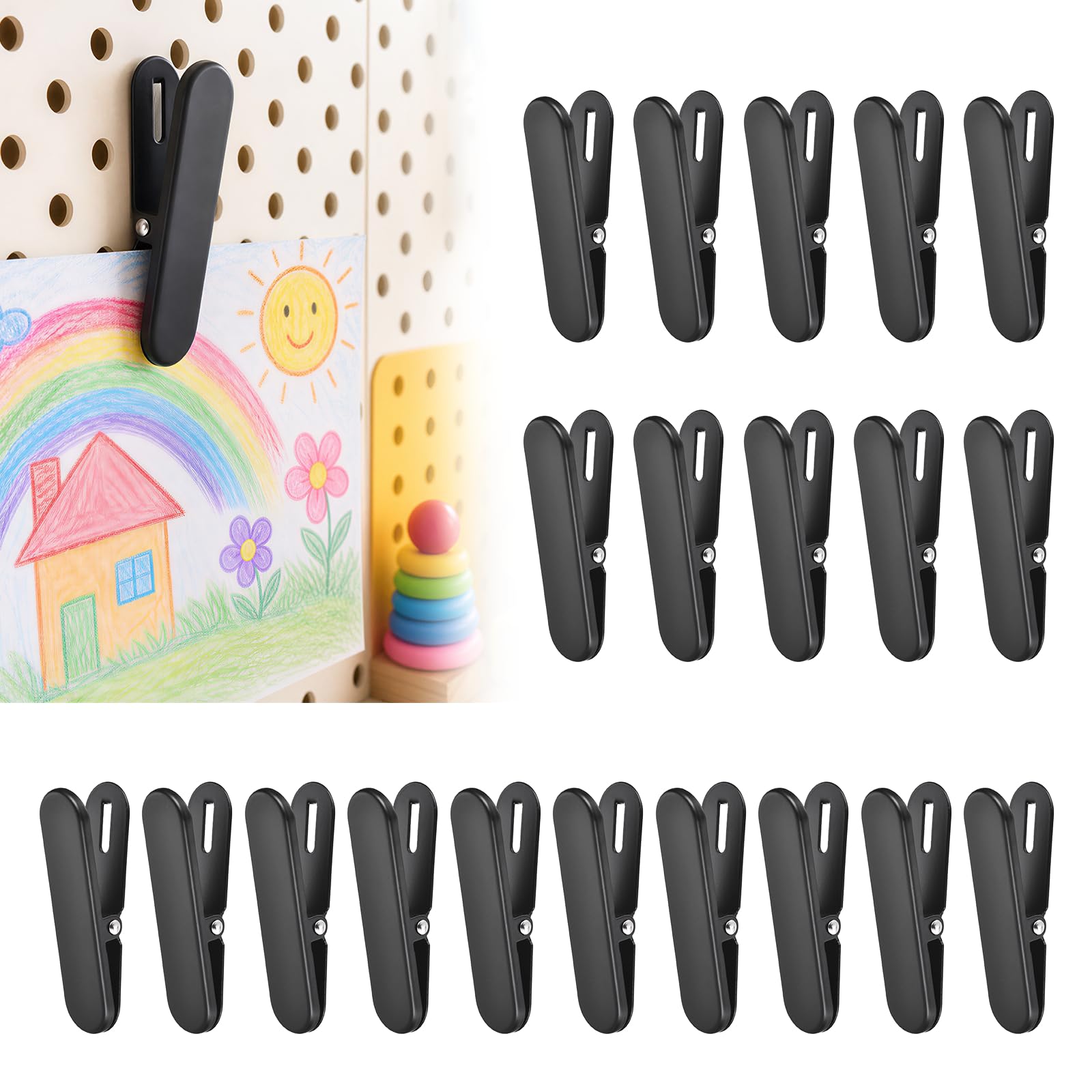 sourcing map Stecktafel-Clips, Metall, Wandaufbewahrung, Stecktafel-Zubehör