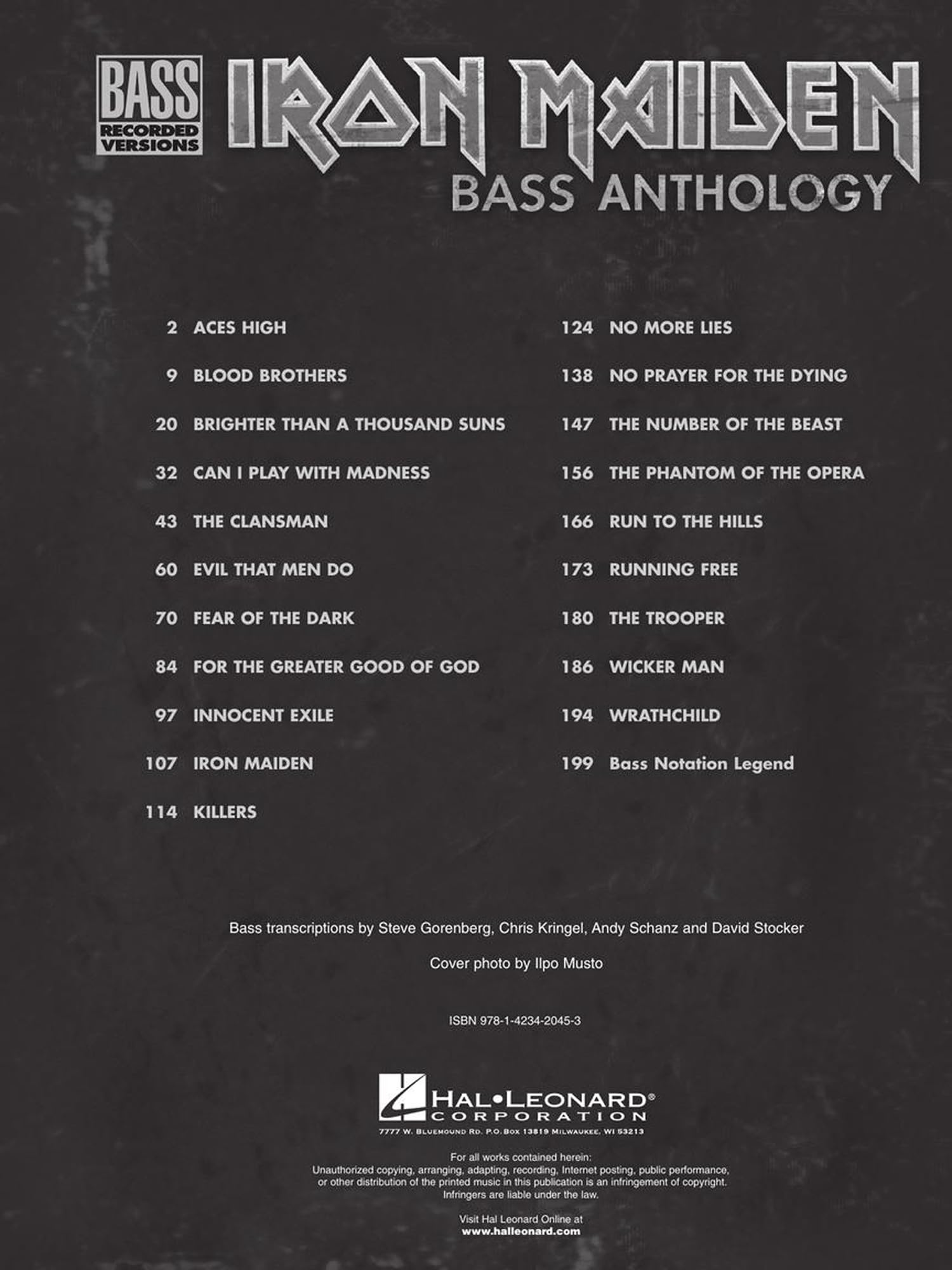 Iron Maiden Bass Anthology (Bass Recorded Versions)