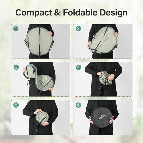 Miniatura 6 de iPower Escurridor plegable de malla plegable de 4 niveles, para colgar ropa sucia, suéter, traje de baño, ropa interior y juguetes