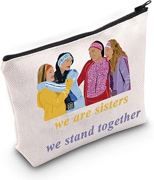 LEVLO Galleria Cosmetic Bag Galleria & Chanel & Aqua & Dorinda Fans Inspired Gift We Are Sisters We Stand Together Makeup Zipper Pouch BagWe Are Sisters