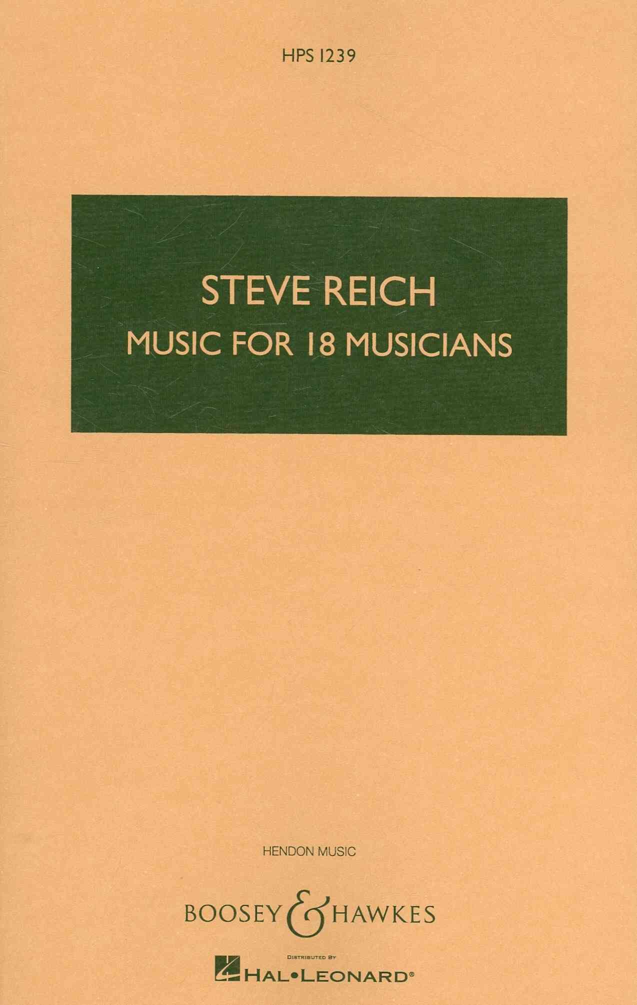Amazon | Music for 18 Musicians: For Ensemble (HPS 1239, 1239