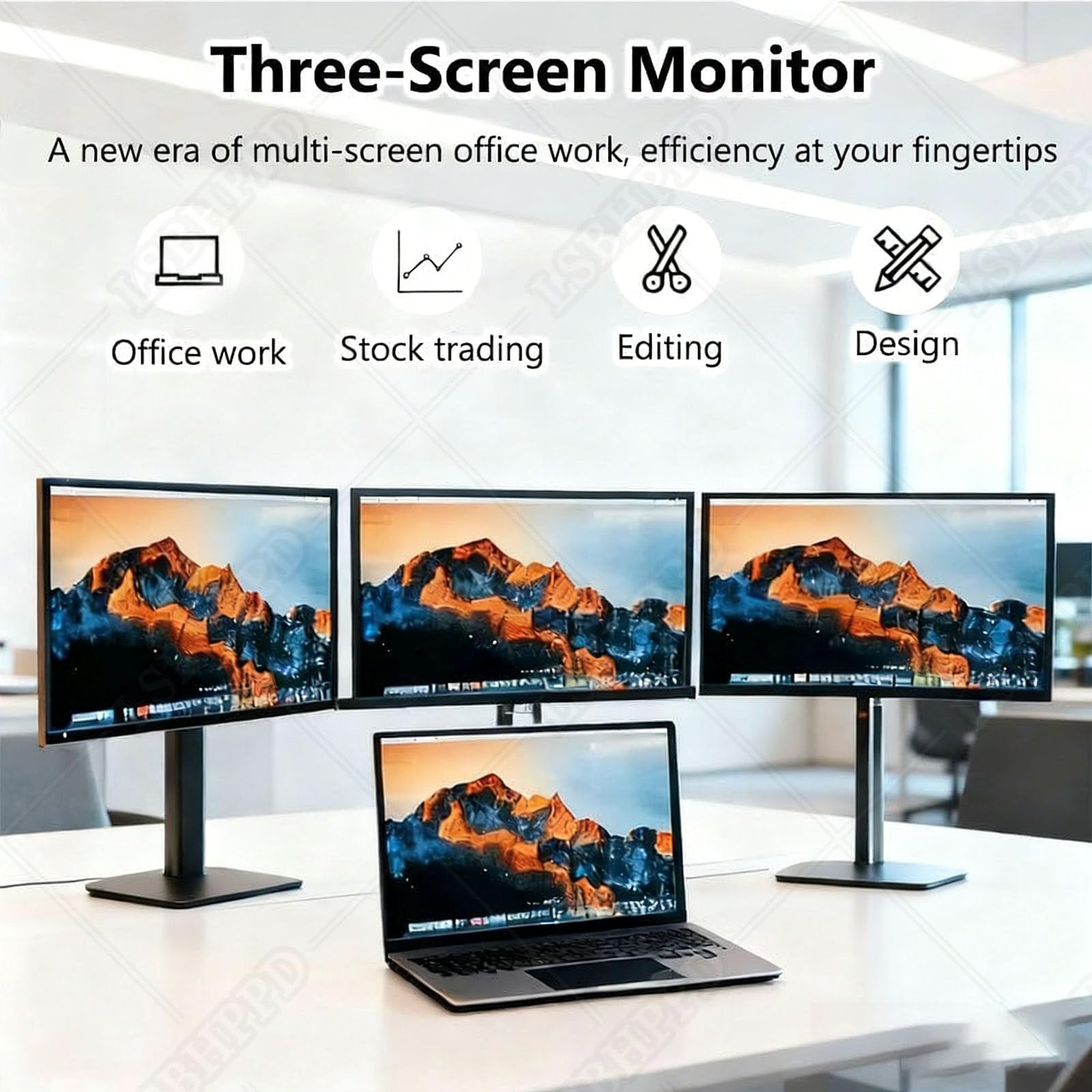 15.6” Monitor Portátil Triple Pantalla,Extensor Pantalla Portátil Fhd 1080p 120% Srgb,Plug and Play con USB-C/HDMI,Compatible con Portátiles 14-15.6 Pulgadas – Ideal para Trabajo Y Vi 15.6in — view 2