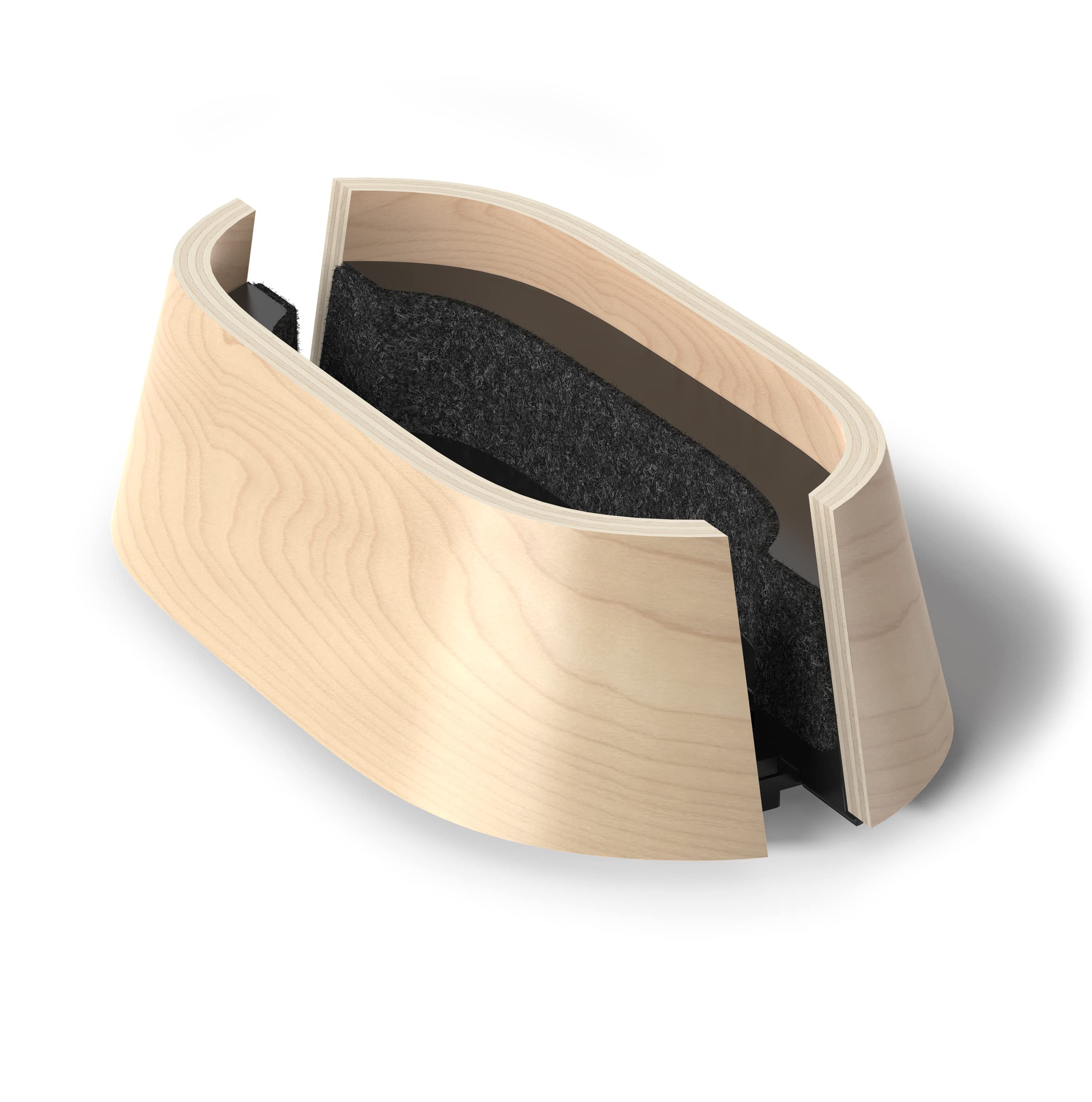 HumanCentric Soporte Vertical para Laptop Soporte Ajustable y Muelle, Soporte Vertical para Laptop para MacBook Pro y Otros portátiles de 0.5 a 1.5 Pulgadas, Madera de Nogal Negro
