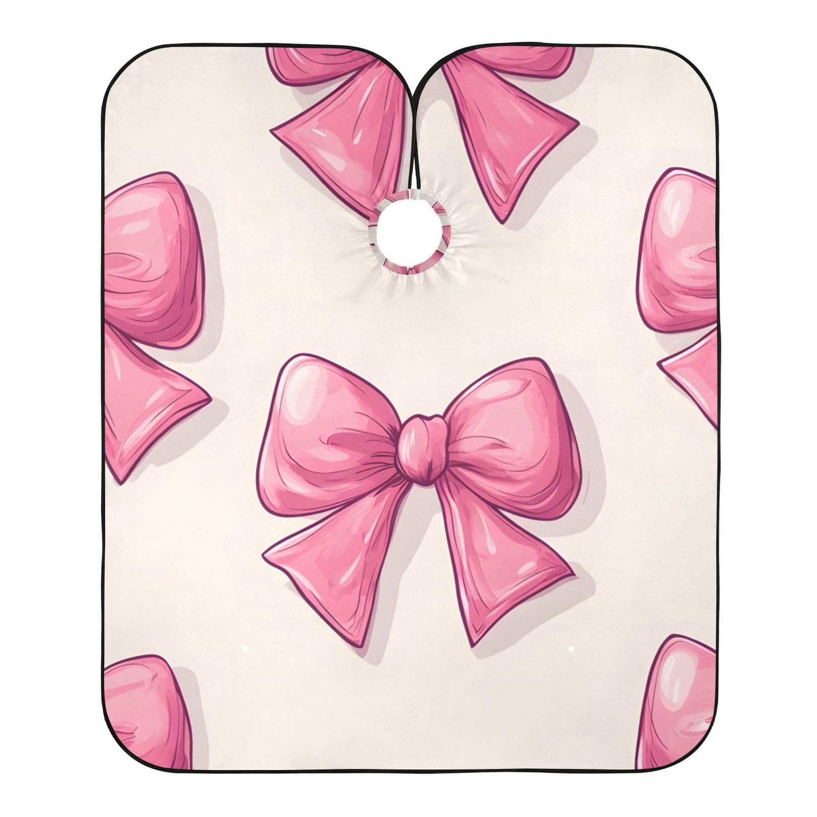 Hezely Bows Hair Dye Cape, Barber Cape for Adults,Waterproof Salon Cape,Waterproof Hairdressing Styling Hair Cutting, 65