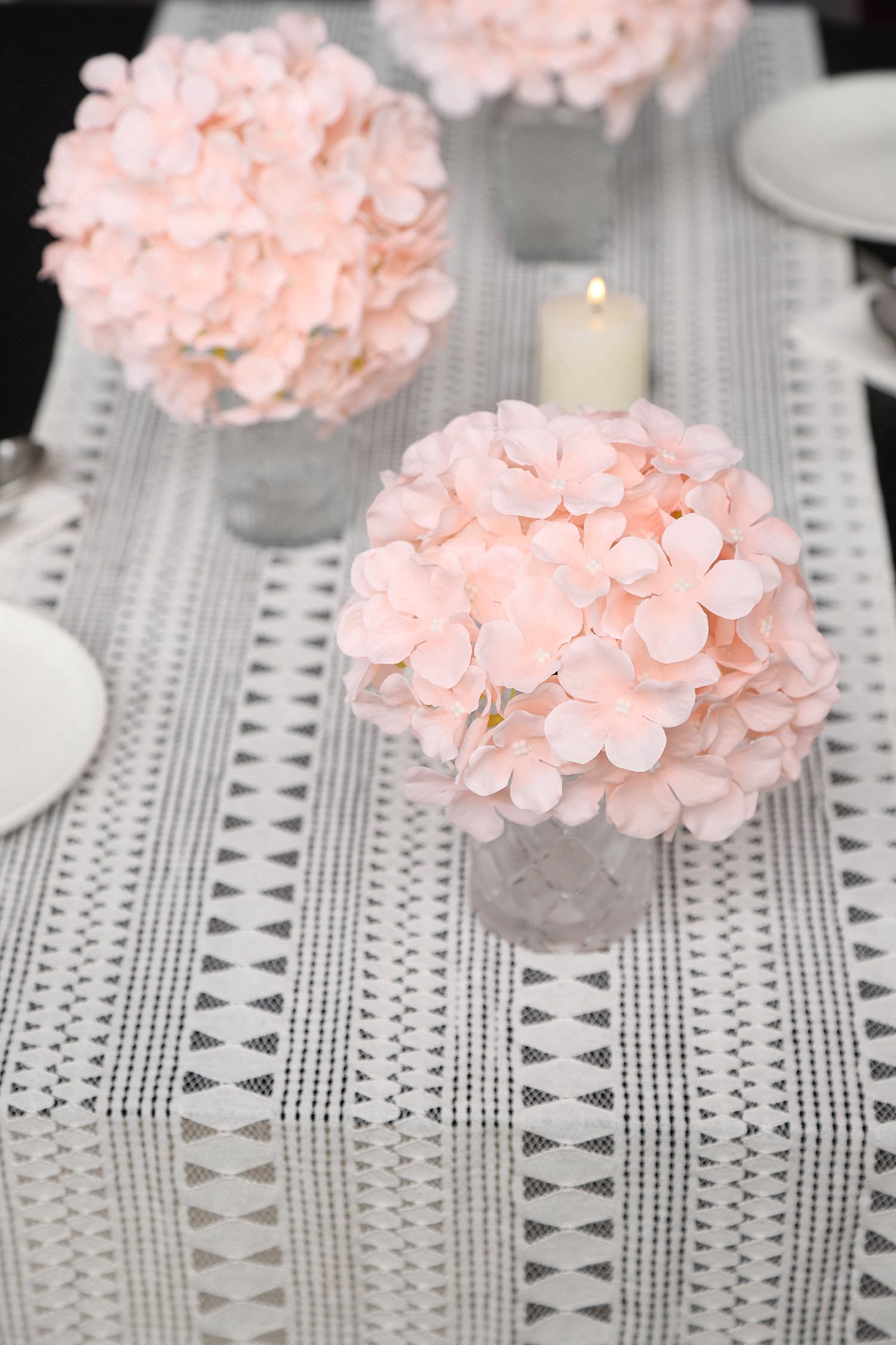 Fiori Artificiali Ortensie In Seta - Confezione Da 6 Pezzi Con Stelo, Perfetti Per Centrotavola E Decorazioni - Foto 8