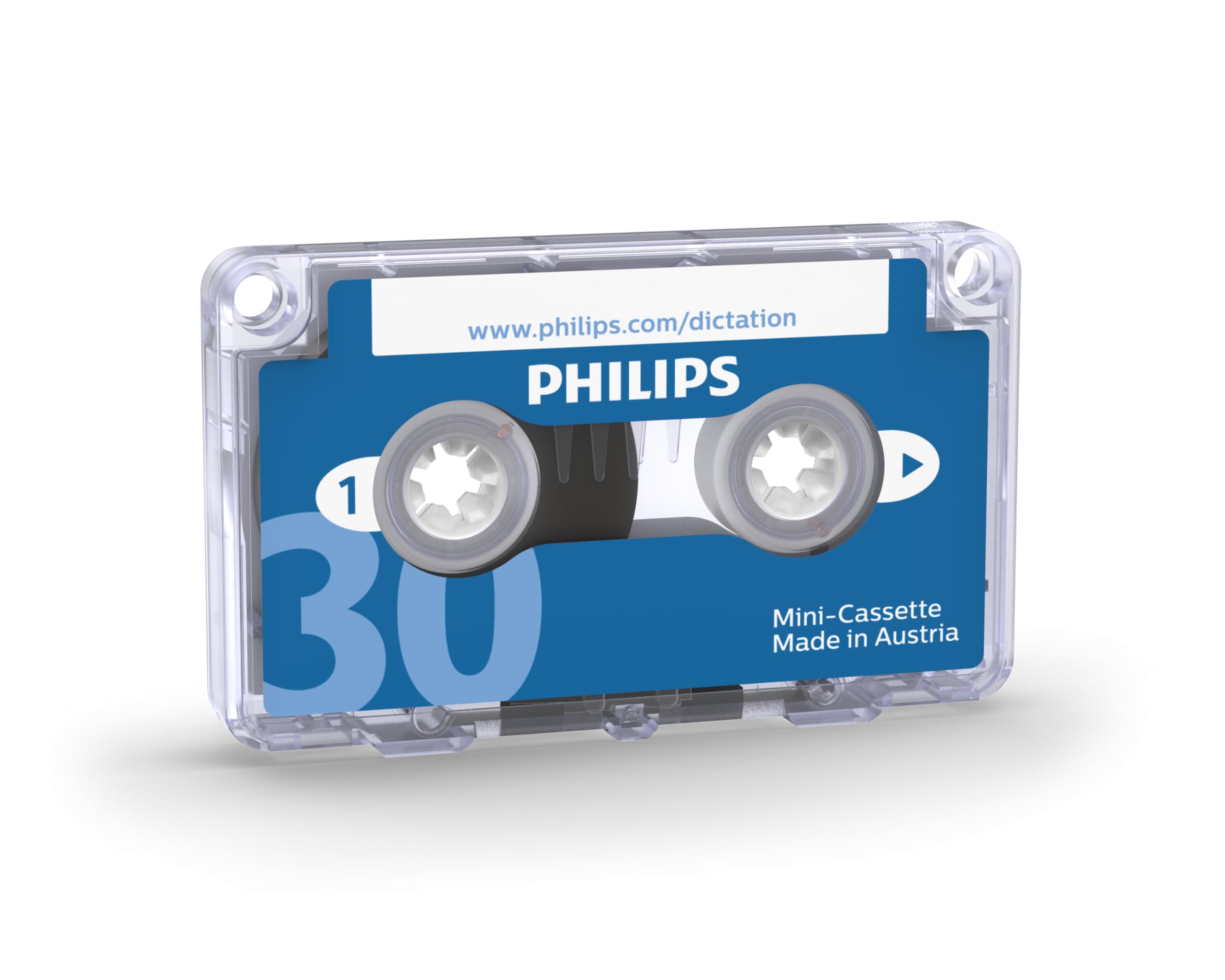 Philips LFH0005 Mini-Kassette, 30 Minuten Aufnahmezeit, 10 Mini-Kassetten