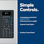 GE JNM3184RPSS 1.8 Cu. Ft. Over-the-Range Microwave Oven with Recirculating Venting, 12.8 in, Stainless Steel