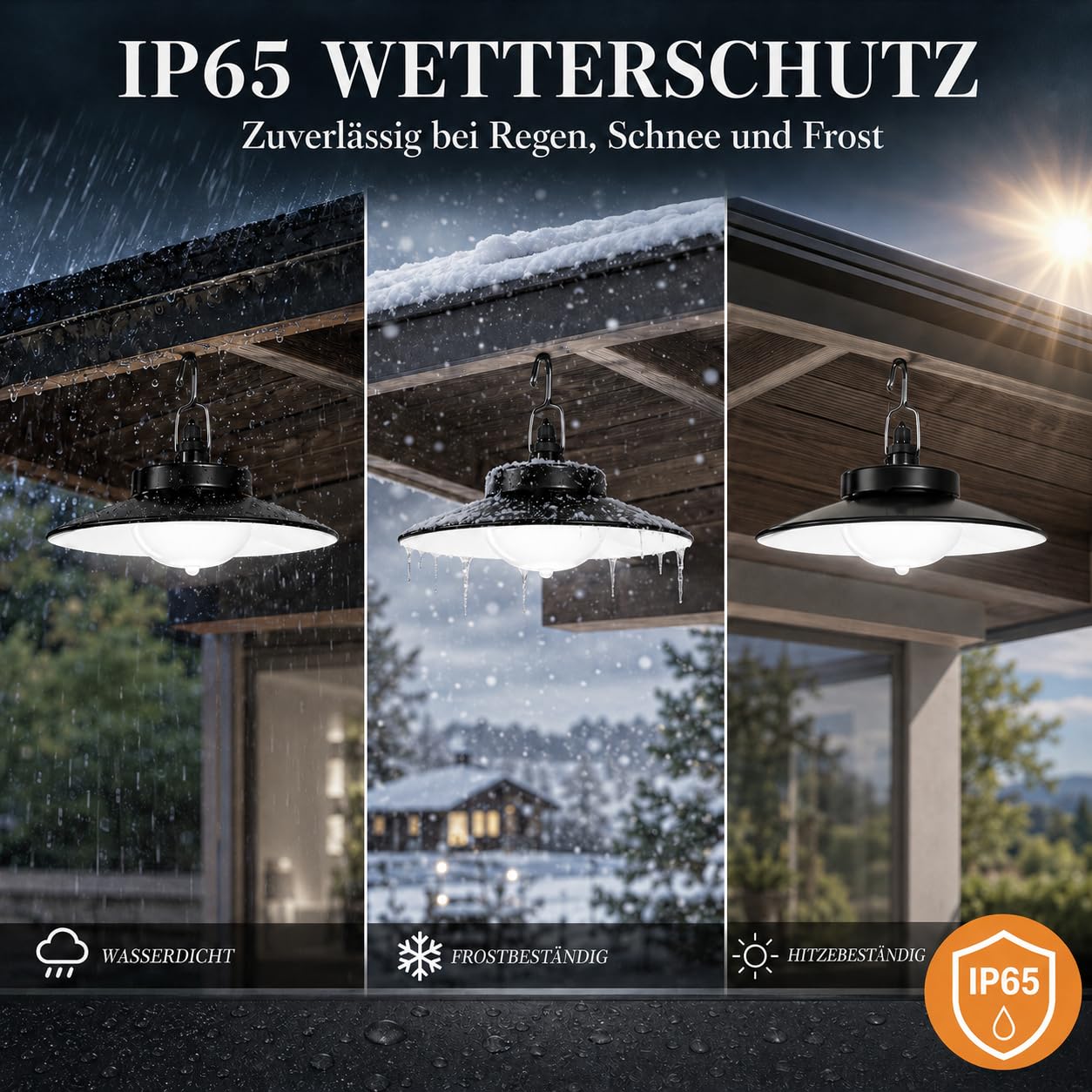 Solarlampen für Außen mit Bewegungsmelder Fernbedienung Solar Hängelampe Outdoor mit 5 Modi, 4000mAh Solarleuchte Innen für Hühnerstall Terrasse Garten, IP65 Wasserdicht Timer(4 Head, Weiß)