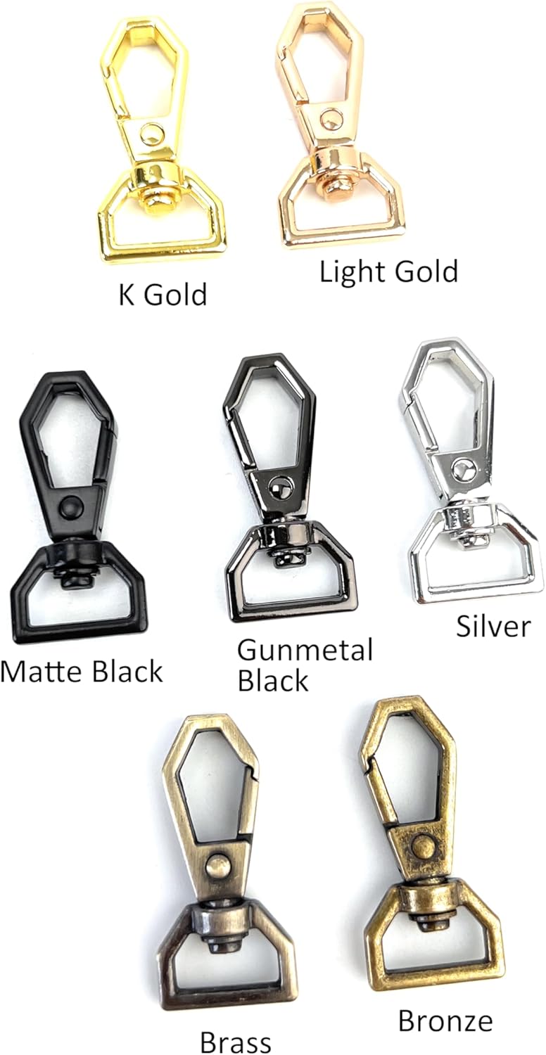 10 Pcs Heavy Duty Swivel Lobster Claw Clasps 5/8 Inch Matte Black D Ring Push Gate Snap Hooks Trigger Clips for Keychain Purse Strap Pet Leash Lanyard Collar - Image 3