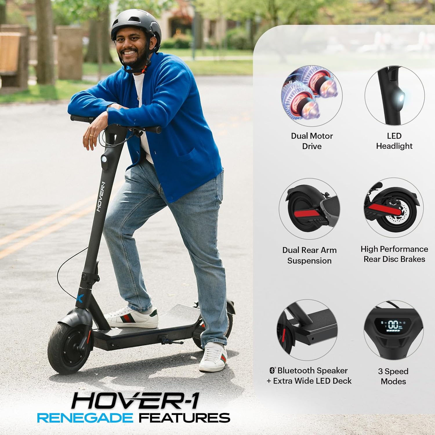 Hover-1 Renegade Scooter Features