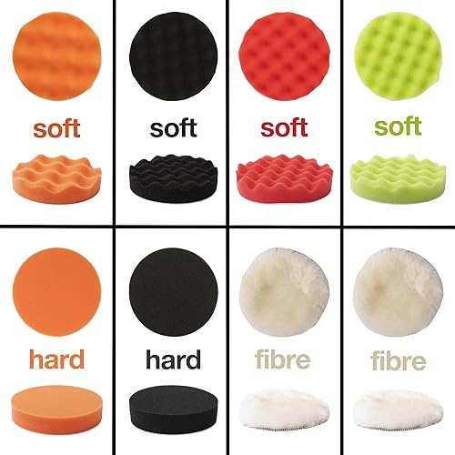 Miniatura 4 de 5 inch Air Random Orbital Sander for Auto Body Work, Pneumatic Palm Sander with 10 Polishing Sponge & Wool Pads, 10 Sandpapers (5 Inch Kit)