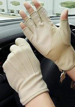 JIAHG Women Mens Driving Gloves Summer UV Sun Glove Non Slip Touchscreen Cotton Gloves Outdoor Sunblock Mittens for Cycling