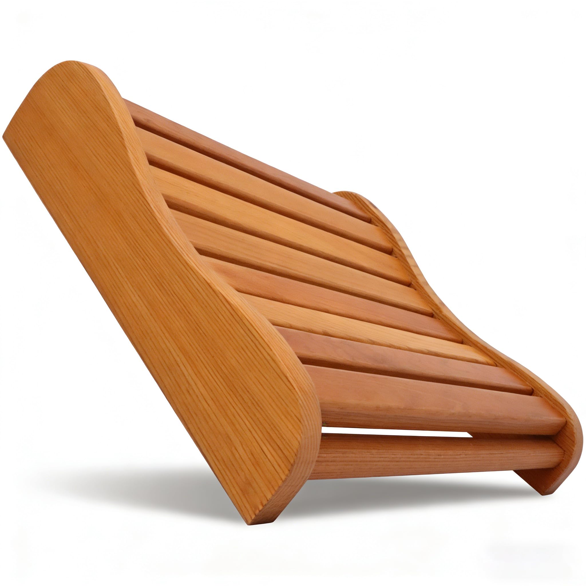Sauna Headrest Canadian Red Cedar，13.18*15.75*4.72 In, Wooden Neck Support Pillow, Heat-Resistant Moisture-Proof Sauna Accessory for Traditiona l&amp; Infrared Barrel Sauna Rooms, Natural Wood Head Spa