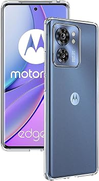 Improved and Enhanced Version For Motorola Edge 40 Case, Motorola Edge 40 Soft Case, larfbulroc Crystal Clear Transparent TPU Material Protective Cover, Compatible with Motorola Edge 40 Clear