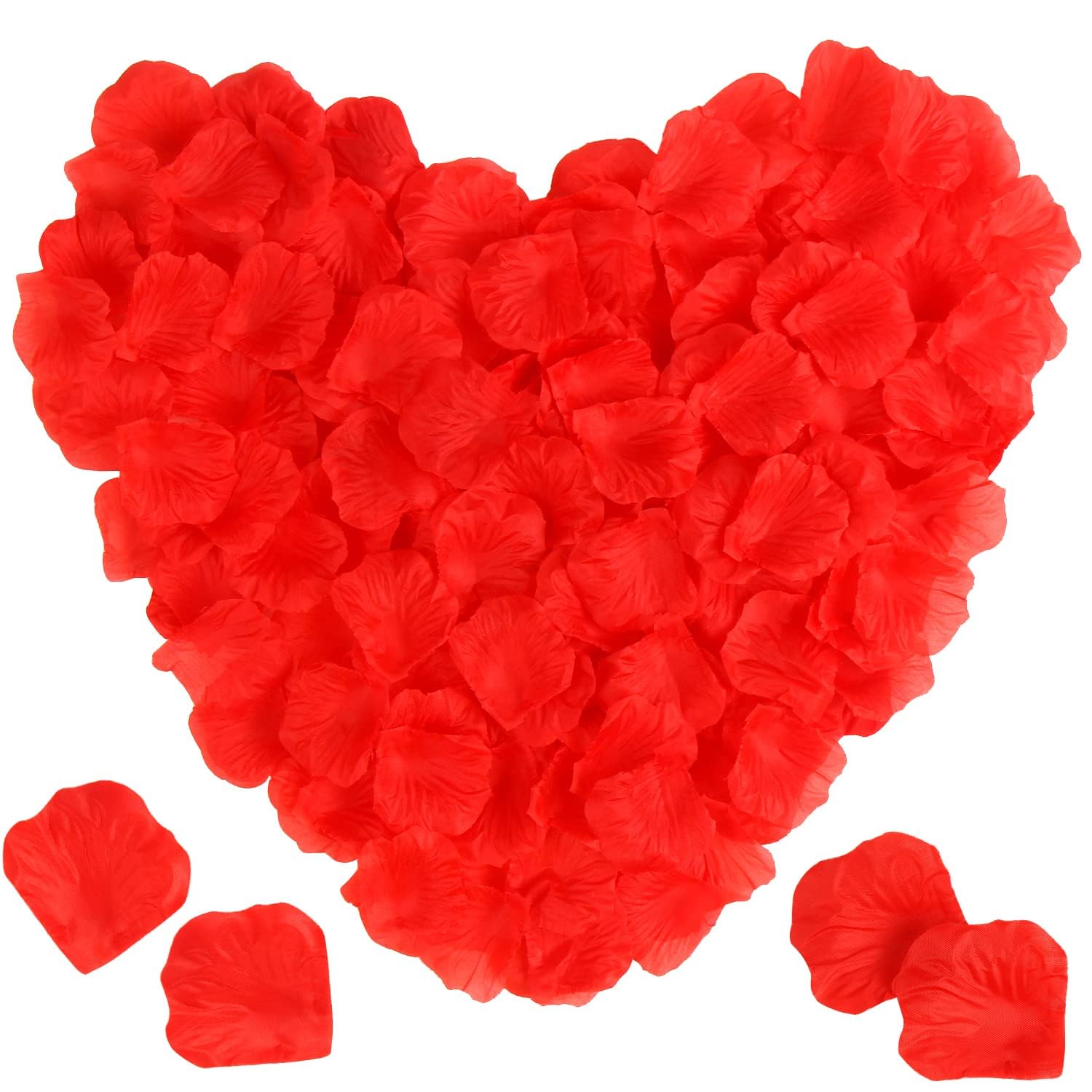 Pétales de Rose Rouge Artificiels 500PCS pour Décoration Mariage Saint Valentin