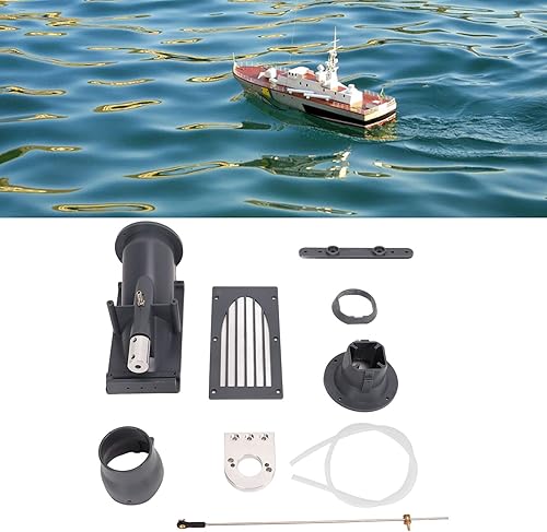 Miniatura 4 de SUNGOOYUE Empujador de chorro de barco RC de 1.575 in, empujador de chorro de plástico de calibre grande (gris)
