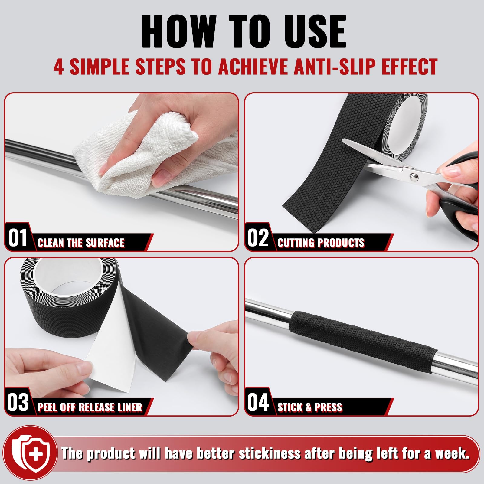 Rubber Grip Tape - Enhanced Tool & Handle Grip -8 Rubber Grip Tape - Enhanced Tool & Handle Grip -8