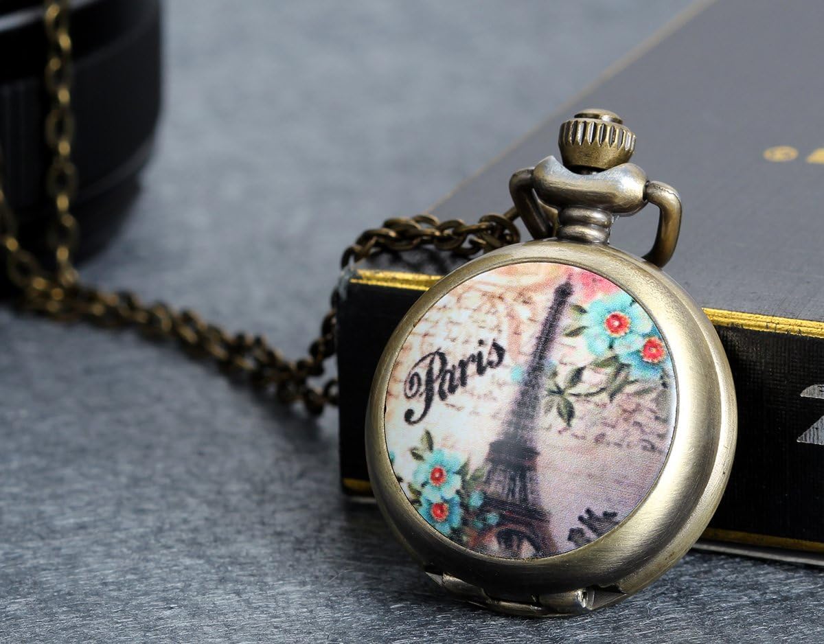 Vintage Tree of Life Hollow Bronze Pocket Watch Quartz Arabic Markers Carved Men and Women Watches with Necklace Chain Pendant