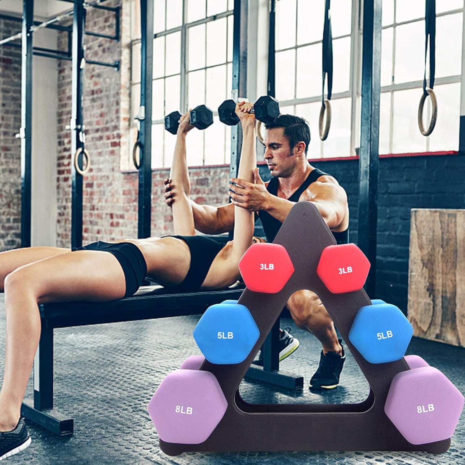 ROLLMOSS Fitness Dumbbell Rack, Dumbbell Rack Stand Only, Strength Training Dumbbell Racks Universal Weight Holder Rack for Dumbbells Weight Tower : Sports & Outdoors