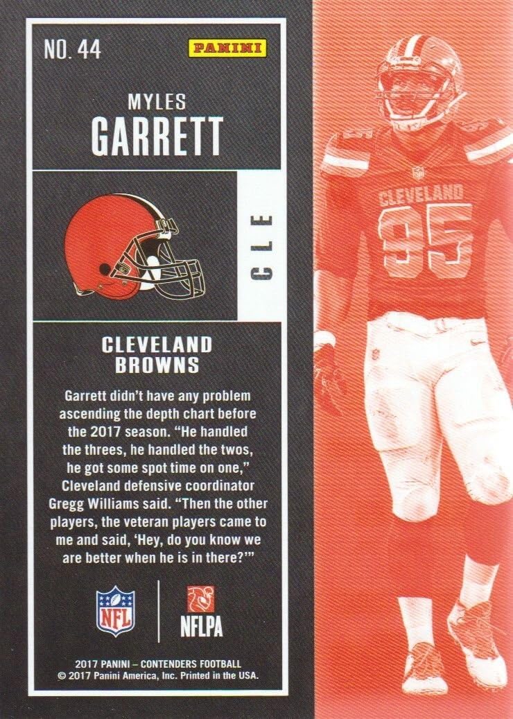 2017 Panini Contenders Season Ticket NFL Football Complete Mint 100 Card Basic Veteran Players Set Loaded with Stars including Tom Brady Carson Wentz Rob Gronkowski Myles Garrett Rookie Card and More