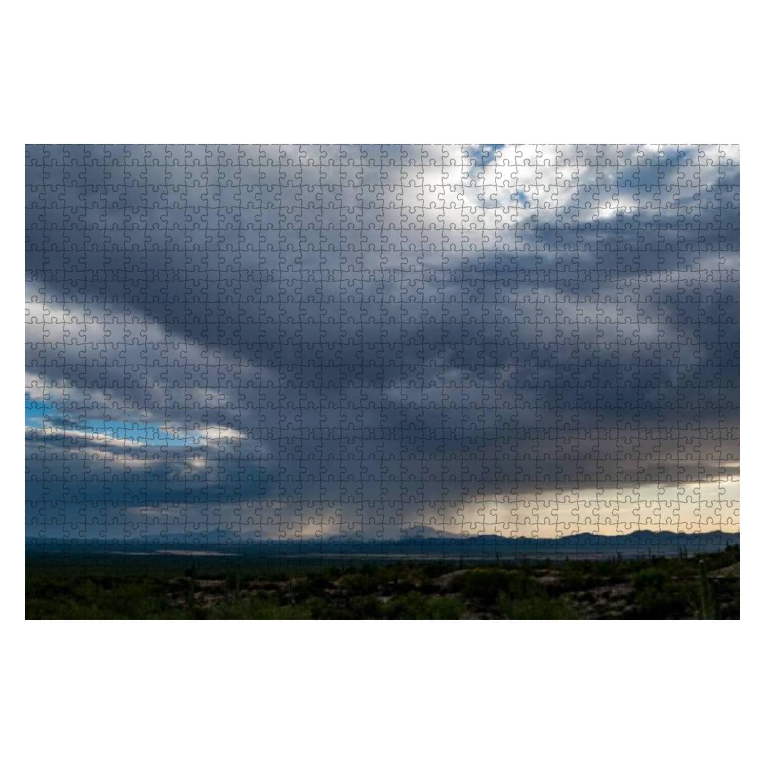 Monsoon Clouds Rain and Sky Over the Southwest 1000 Pieces Wooden Jigsaw Puzzles for Adults Decompression DIY Children Educational Puzzles Creative Games Toys Gift Home Decor