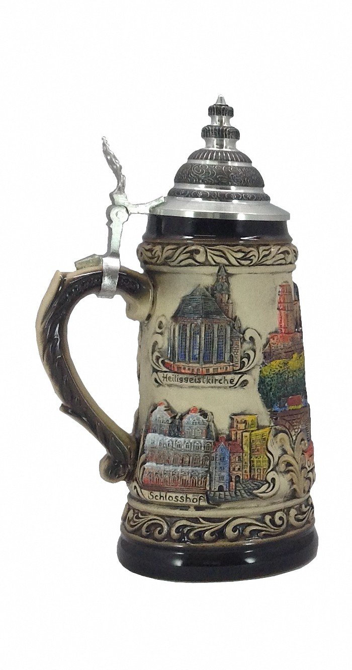 Zöller & Born Boccale da Birra tedesco Relief di Heidelberg 0,5 litri, con certificato