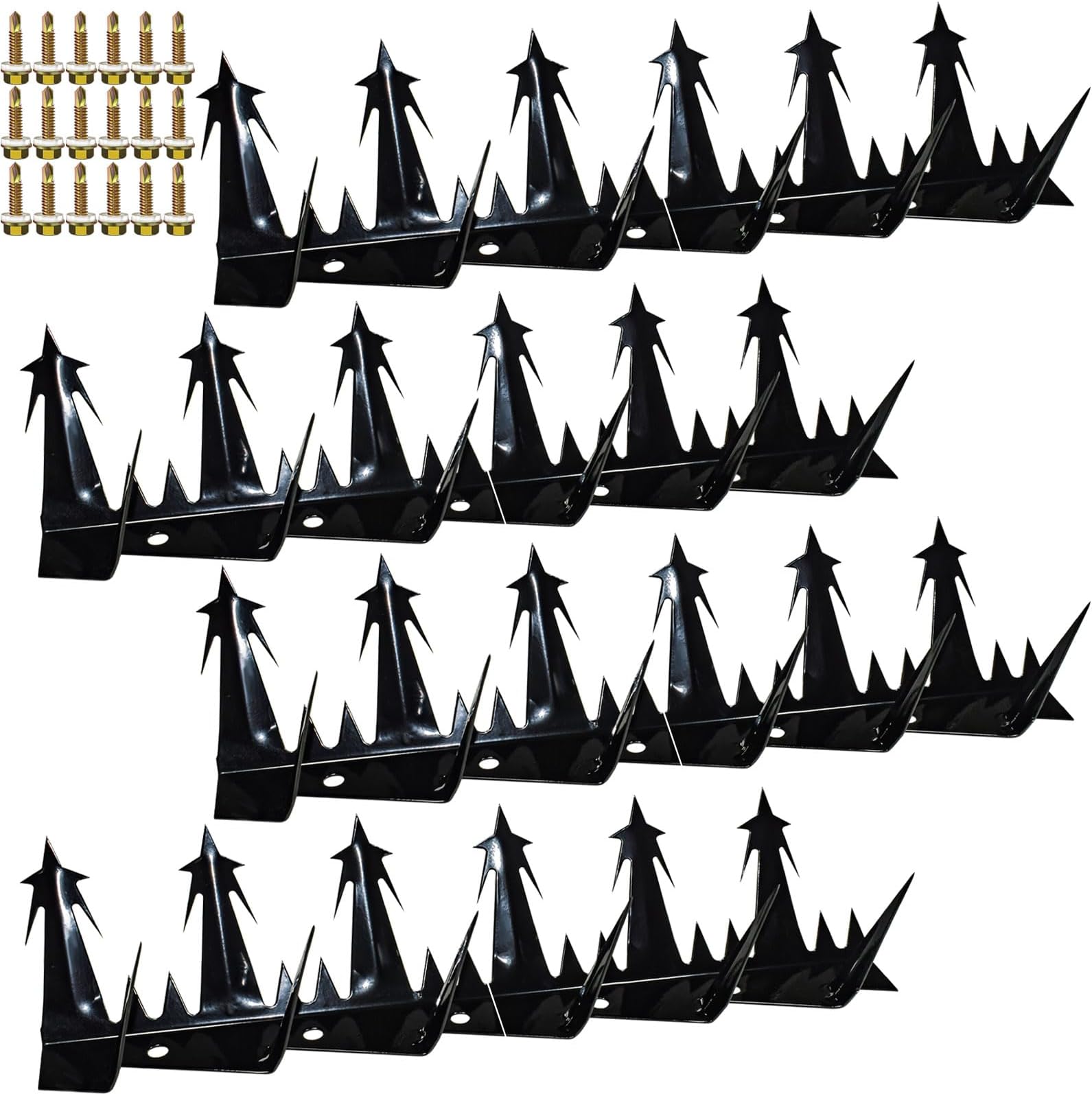 Metal Anti Climb Spikes for Fences and Walls. Effectively Avoided Invaders Climbing Attempts. (Size74 inches)